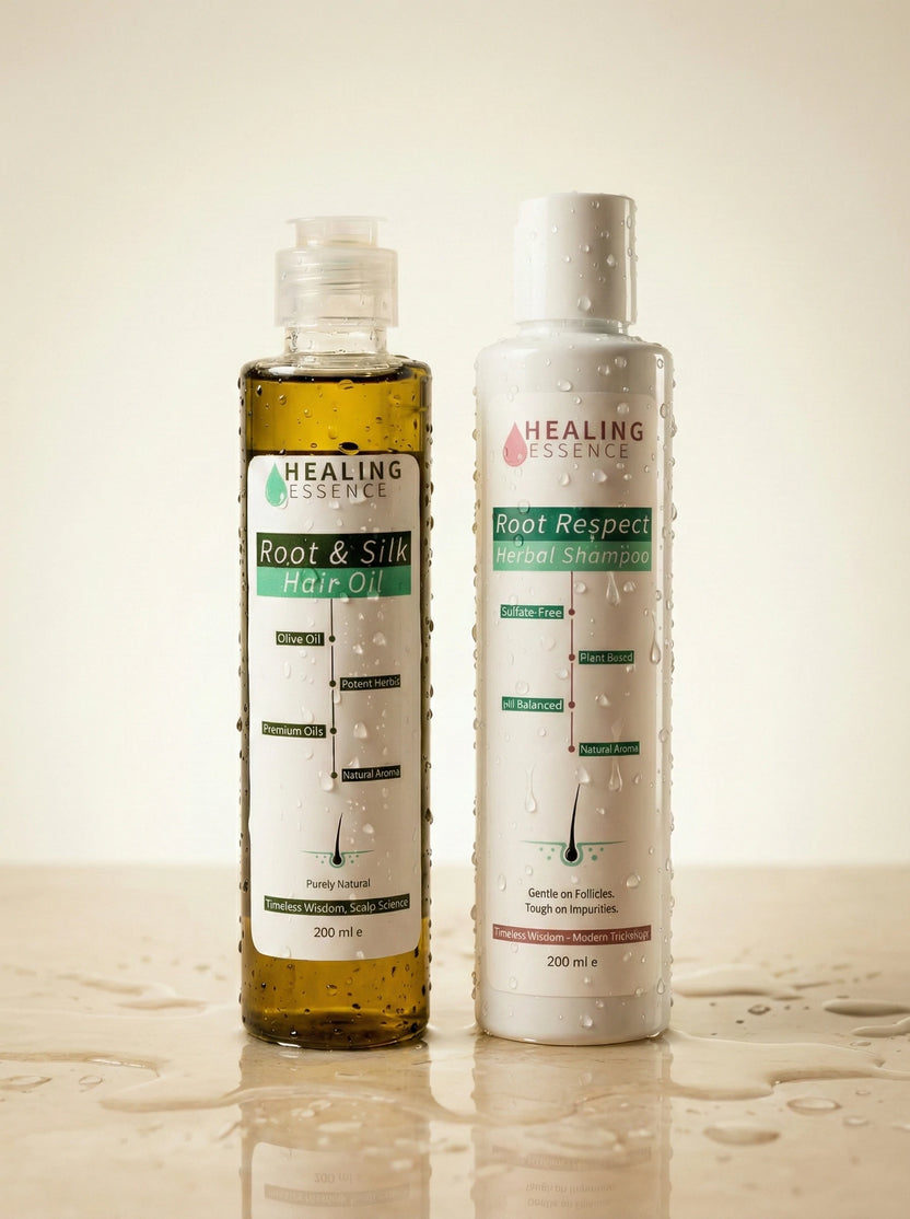 Hair Health Kit — Root and Silk Hair Oil with Root Respect Shampoo